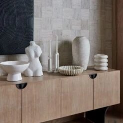 Torino Textured White Vase 23 Torino Textured White Vase -Home Store PontCredenzaRippleIIPaintingJL21 1x1