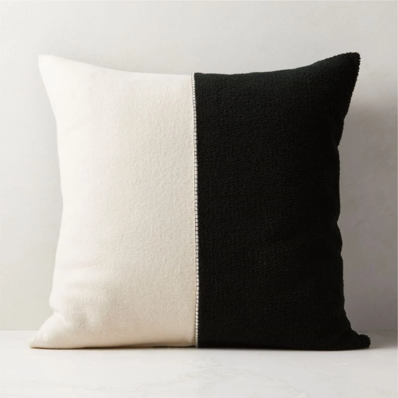 Ren Black And White Throw Pillow With Down-Alternative Insert 26" 3 Ren Black And White Throw Pillow With Down-Alternative Insert 26"