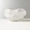 Renata White Porcelain Indoor Planter Small 1 Renata White Porcelain Indoor Planter Small -Home Store RenataLowWhitePlanterSHS21