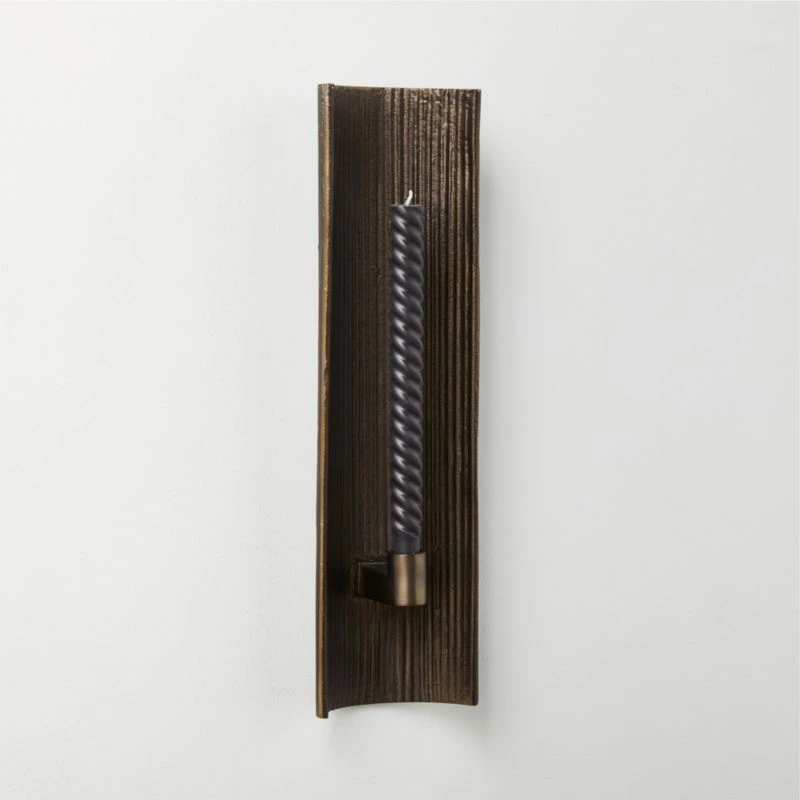 Ripple Bronze Wall Sconce Taper Candle Holder 3 Ripple Bronze Wall Sconce Taper Candle Holder