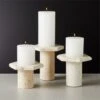 Roca Travertine Pillar Candle Stands 1 Roca Travertine Pillar Candle Stands -Home Store RocaTrvrtnCandleStandS3SHF21