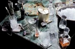 Regal Monkeys Round Serving Tray -Home Store RoseQuartzServeTrayBlkWhtCcktlNpkMR19