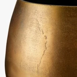 Rough Cast Brass Metal Indoor Planter Small 12 Rough Cast Brass Metal Indoor Planter Small -Home Store RoughCastBrassSmPlanterAVF19