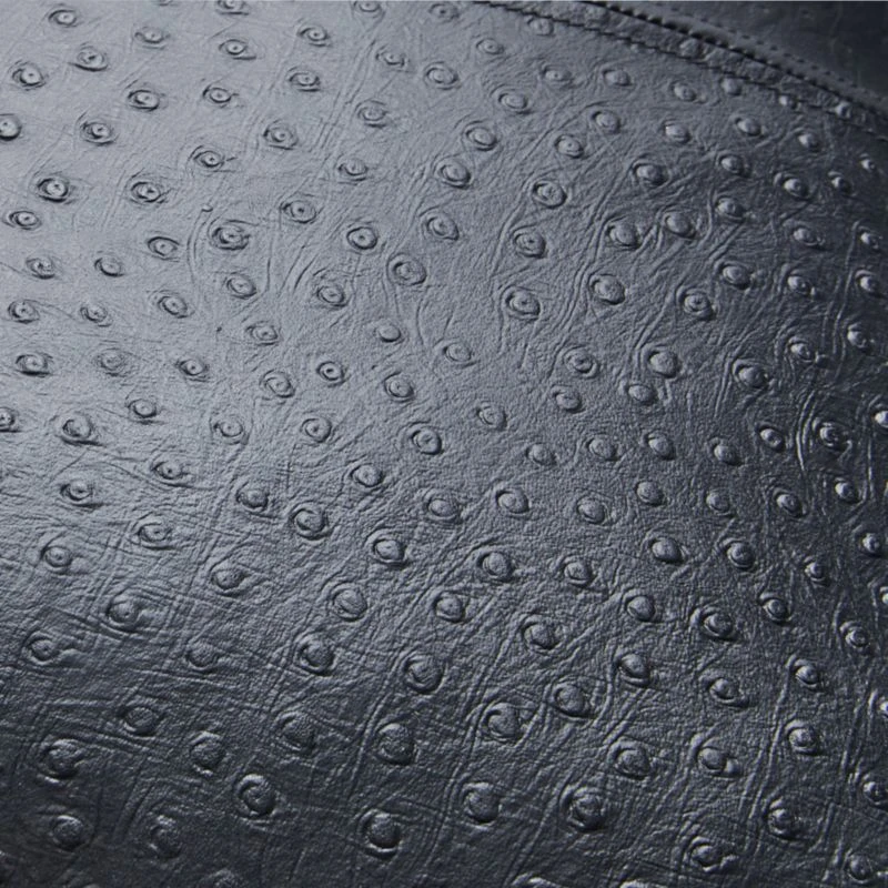 Rue Black Leather Throw Pillow With Down-Alternative Insert 23" 5 Rue Black Leather Throw Pillow With Down-Alternative Insert 23" - Image 3