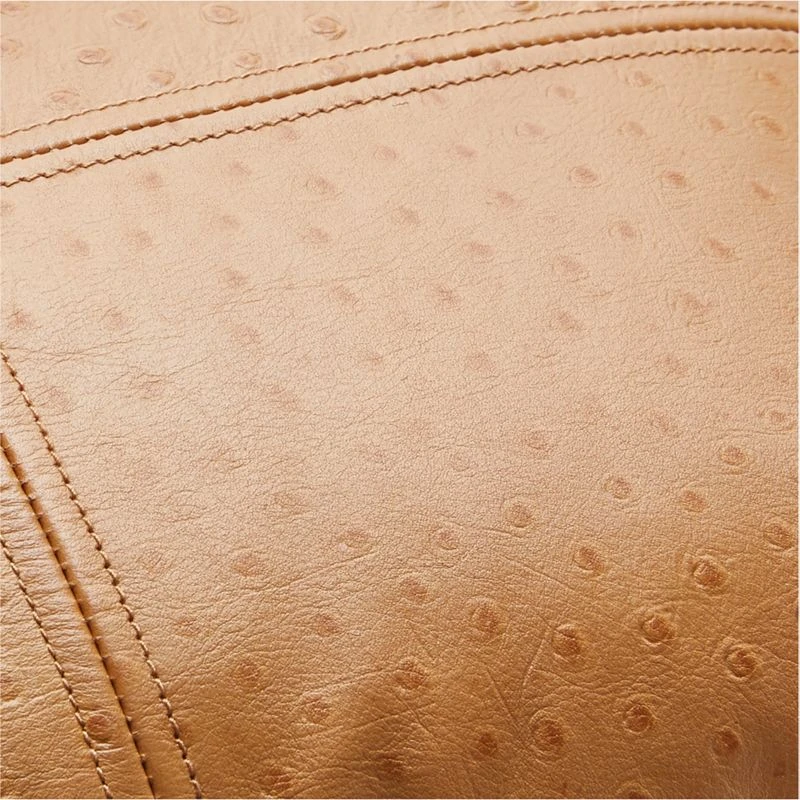 Rue Tan Leather Throw Pillow With Down-Alternative Insert 18"x12" 5 Rue Tan Leather Throw Pillow With Down-Alternative Insert 18"x12" - Image 3