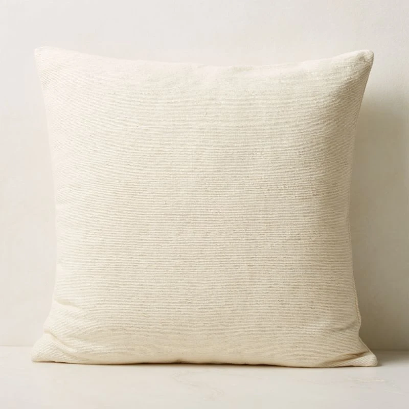 Seca Ivory Silk Throw Pillow With Down-Alternative Insert 26'' 4 Seca Ivory Silk Throw Pillow With Down-Alternative Insert 26'' - Image 2