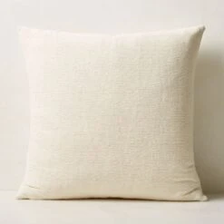 Seca Ivory Silk Throw Pillow With Down-Alternative Insert 26''