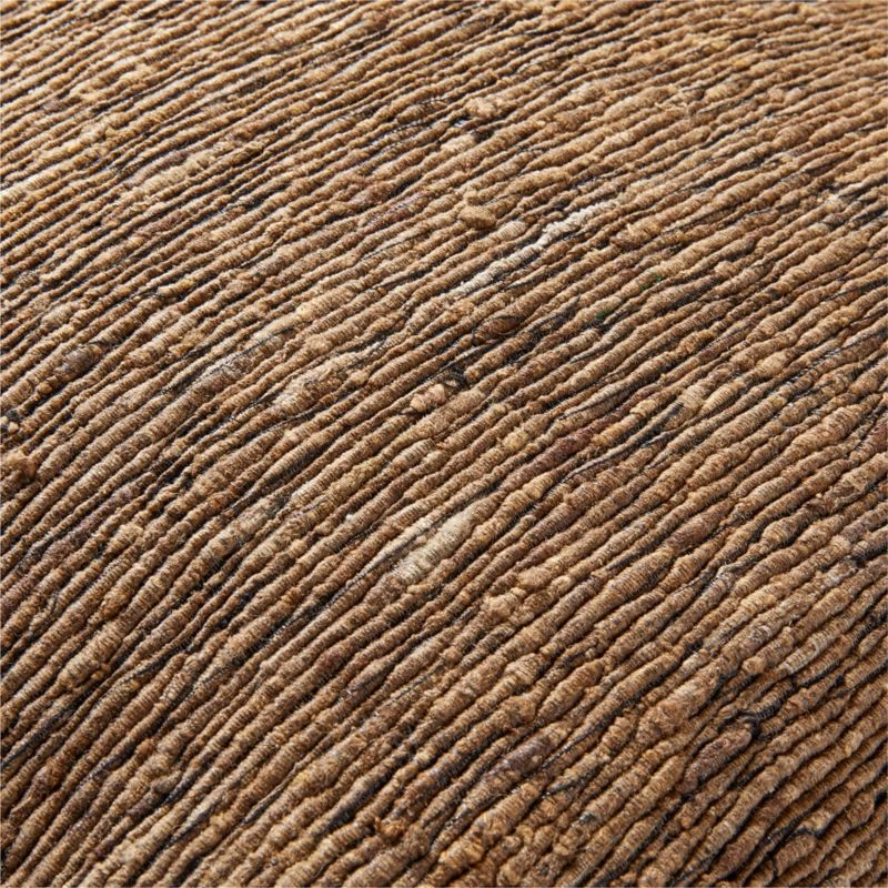 Seca Brown Silk Throw Pillow With Down-Alternative Insert 20" 4 Seca Brown Silk Throw Pillow With Down-Alternative Insert 20" - Image 2