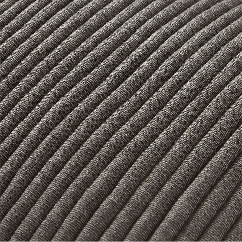 Sequence Dark Grey Throw Pillow With Feather-Down Insert 20" 5 Sequence Dark Grey Throw Pillow With Feather-Down Insert 20" - Image 3