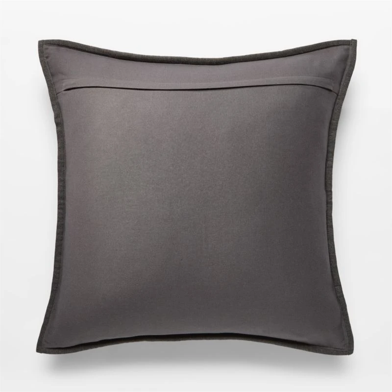 Sequence Dark Grey Throw Pillow With Feather-Down Insert 20" 4 Sequence Dark Grey Throw Pillow With Feather-Down Insert 20" - Image 2