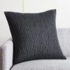 Sequence Dark Grey Throw Pillow With Feather-Down Insert 20" 1 Sequence Dark Grey Throw Pillow With Feather-Down Insert 20" -Home Store SequenceDkGyPlwCv20x20inSHF21