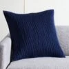 Sequence Navy Throw Pillow With Down-Alternative Insert 20" 1 Sequence Navy Throw Pillow With Down-Alternative Insert 20" -Home Store SequenceNvyPillow20x20inSHF21