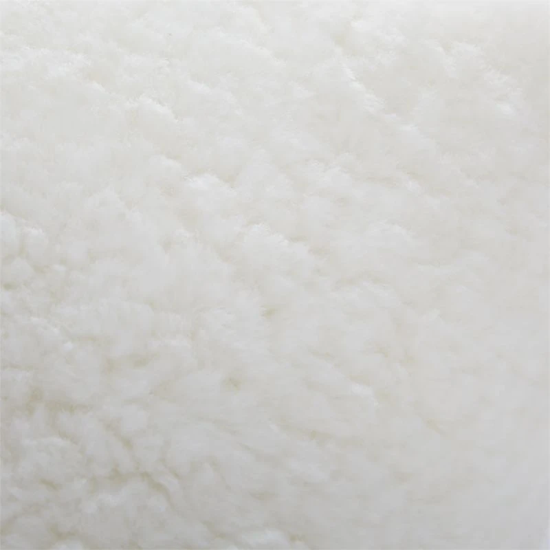 Shorn White Sheepskin Fur Throw Pillow With Down-Alternative Insert 18" 5 Shorn White Sheepskin Fur Throw Pillow With Down-Alternative Insert 18" - Image 3