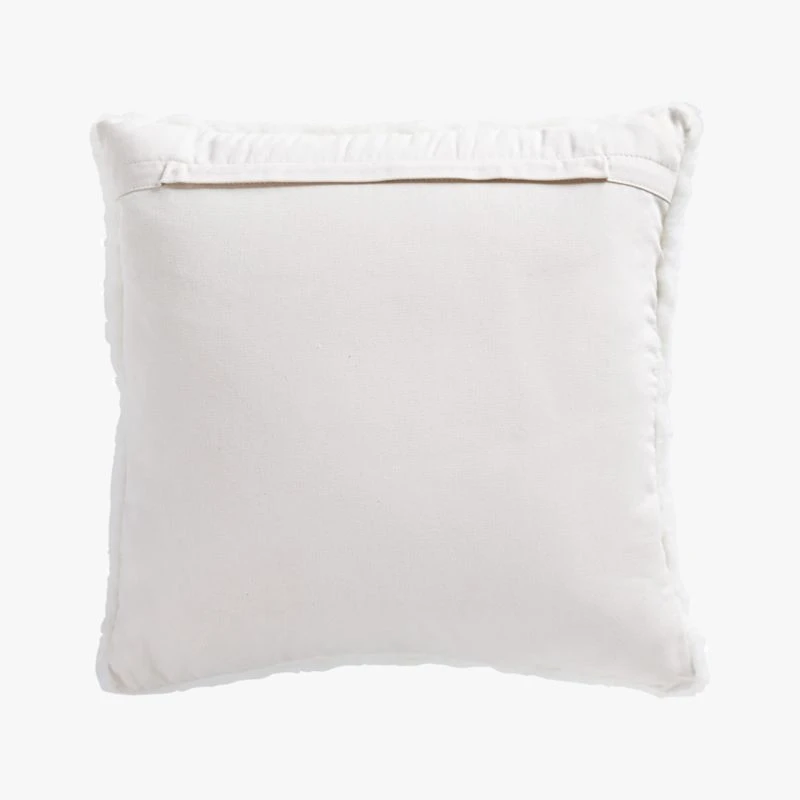 Shorn White Sheepskin Fur Throw Pillow With Down-Alternative Insert 18" 4 Shorn White Sheepskin Fur Throw Pillow With Down-Alternative Insert 18" - Image 2