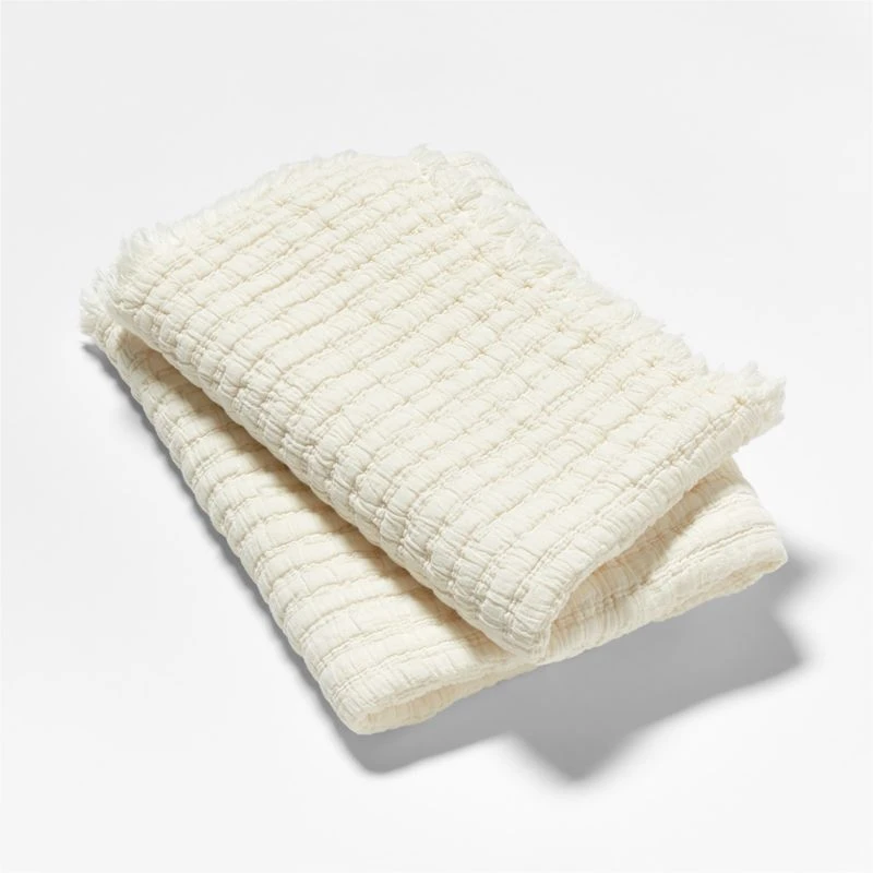 Silva Organic Warm White Throw Blanket 5 Silva Organic Warm White Throw Blanket - Image 3