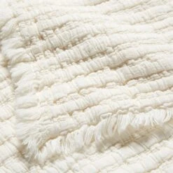 Silva Organic Warm White Throw Blanket 10 Silva Organic Warm White Throw Blanket -Home Store SilvaWrmWhtOrgThrowAVSSS23