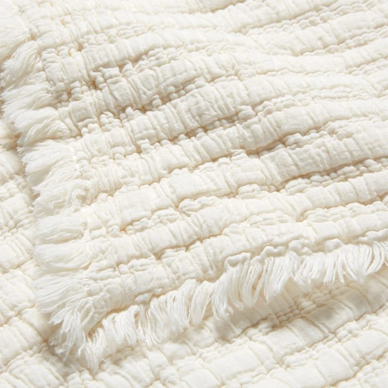 Silva Organic Warm White Throw Blanket 6 Silva Organic Warm White Throw Blanket - Image 4