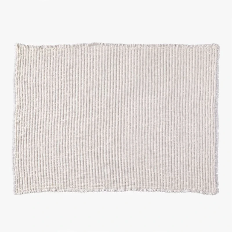 Silva Organic Warm White Throw Blanket 4 Silva Organic Warm White Throw Blanket - Image 2