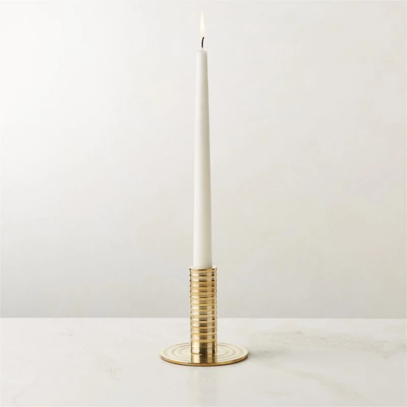 Spencer Brass Taper Candle Holder Small 5 Spencer Brass Taper Candle Holder Small - Image 3