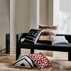 Sira Turkish Silk Throw Pillow With Down-Alternative Insert 18" -Home Store StatureBlackBenchAG21 1x1 1