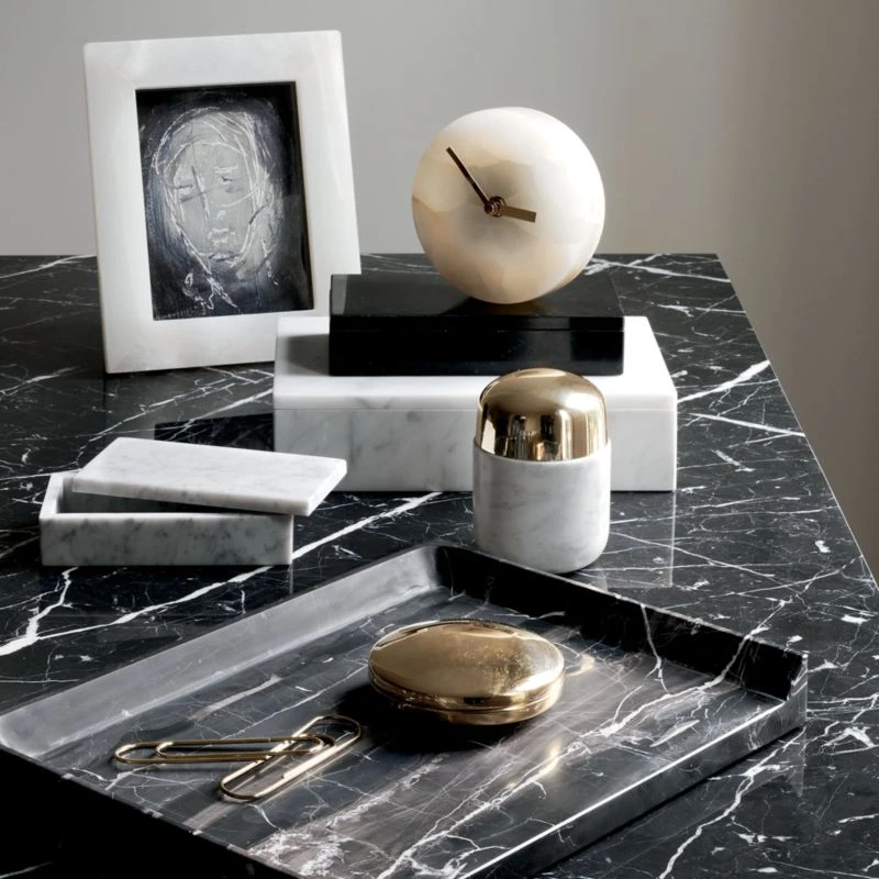 Onyx Marble Table Clock 6 Onyx Marble Table Clock - Image 4