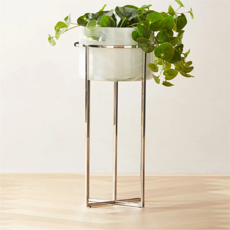 Syd Small Glass Planter With Stand 5 Syd Small Glass Planter With Stand - Image 3
