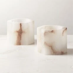 Talia Alabaster Tealight Candle Holder -Home Store TaliaAlbstrTealightHldrAV3SHS23