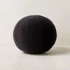 Terre Black Velvet Sphere Throw Pillow 1 Terre Black Velvet Sphere Throw Pillow -Home Store TerreVelvetBlackPillowSHS23