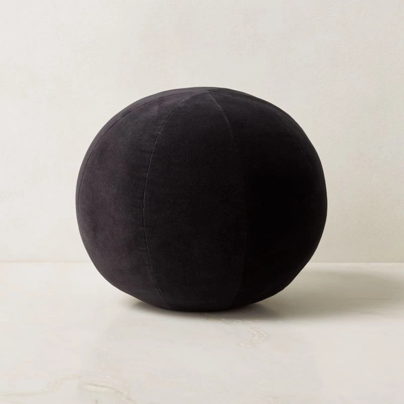 Terre Black Velvet Sphere Throw Pillow 3 Terre Black Velvet Sphere Throw Pillow