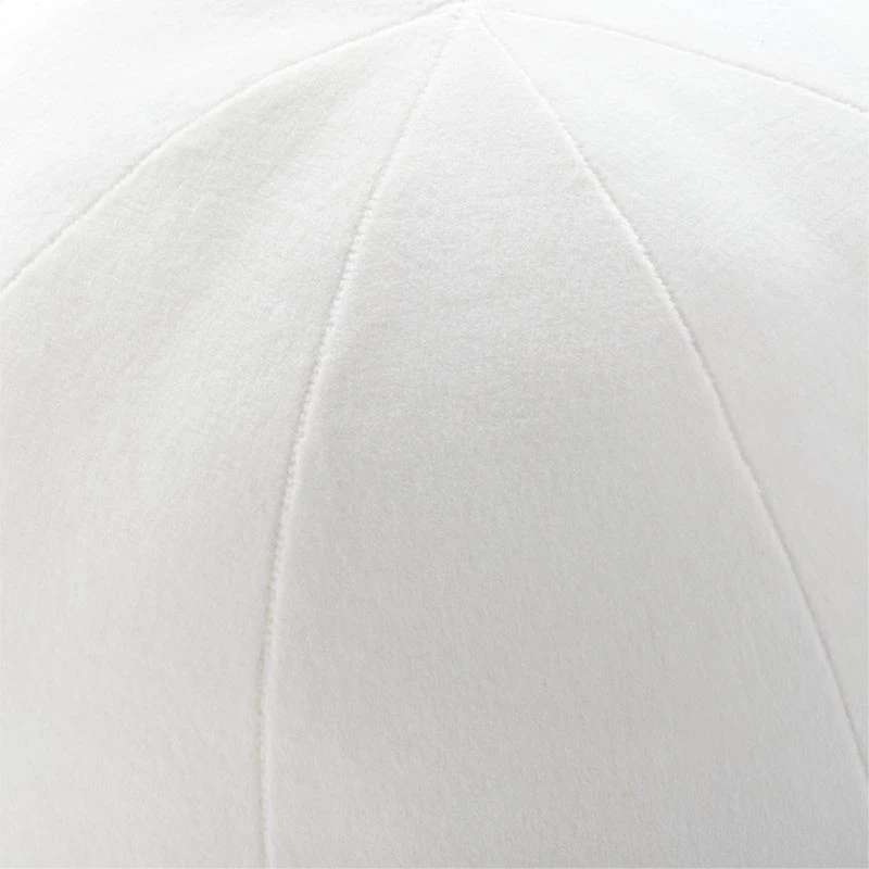 Terre Ivory White Velvet Sphere Throw Pillow 4 Terre Ivory White Velvet Sphere Throw Pillow - Image 2