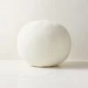 Terre Ivory White Velvet Sphere Throw Pillow 1 Terre Ivory White Velvet Sphere Throw Pillow -Home Store TerreVelvetIvoryPillowSHS22