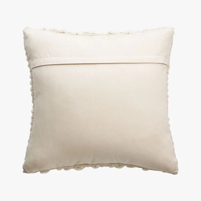 Tillie Ivory White Wool Throw Pillow With Feather-Down Insert 20" 4 Tillie Ivory White Wool Throw Pillow With Feather-Down Insert 20" - Image 2