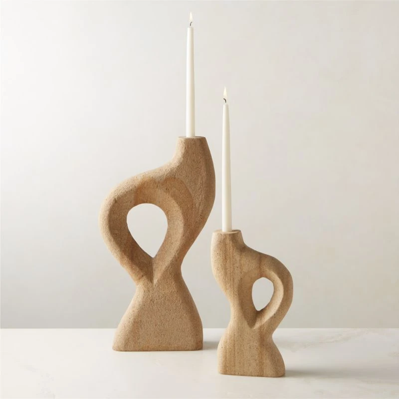 Tima Yellow Stone Taper Candle Holder Small 4 Tima Yellow Stone Taper Candle Holder Small - Image 2