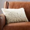 Toodle White Wool Throw Pillow With Down-Alternative Insert 18"x12" 2 Toodle White Wool Throw Pillow With Down-Alternative Insert 18"x12" -Home Store ToddleWhitePillow18x12SHF16