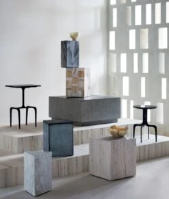 Onyx Raw Edge Stone Bowl -Home Store TriWhiteMarbleSideTableJN20