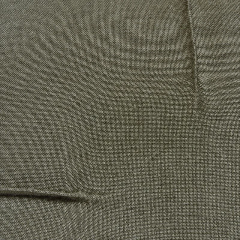 Tuck Green Linen Throw Pillow With Down-Alternative Insert 20'' 5 Tuck Green Linen Throw Pillow With Down-Alternative Insert 20'' - Image 3