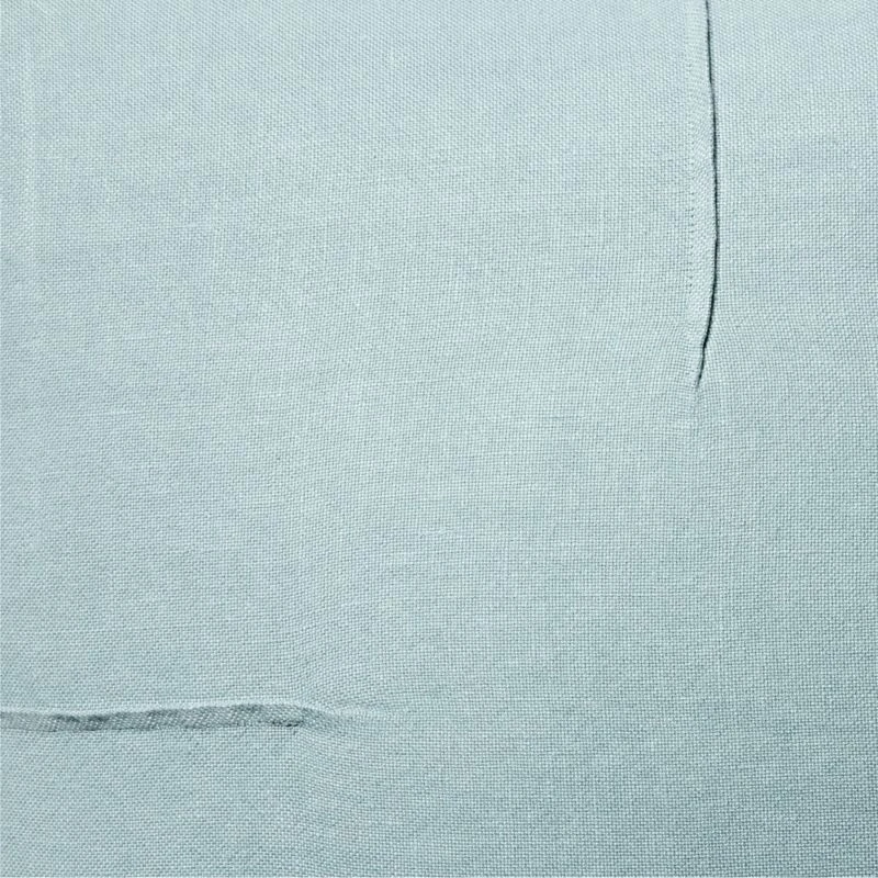 Tuck Silver Blue Linen Throw Pillow With Down-Alternative Insert 20'' 4 Tuck Silver Blue Linen Throw Pillow With Down-Alternative Insert 20'' - Image 2