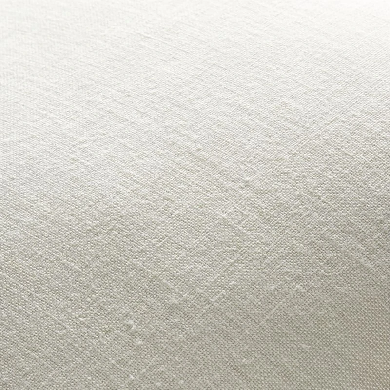 Tuxedo White Linen Throw Pillow With Feather-Down Insert 20" 4 Tuxedo White Linen Throw Pillow With Feather-Down Insert 20" - Image 2