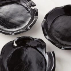 Valara Lacquered Black Teak Wood Decorative Bowl -Home Store ValaraBlackLcqrdTeakBowlAV2SHF23