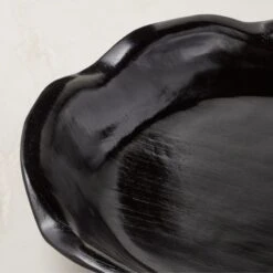 Valara Lacquered Black Teak Wood Decorative Bowl -Home Store ValaraBlackLcqrdTeakBowlAVSHF23