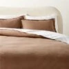 Valencea Organic Cotton Ribbed Cocoa Duvet Cover And Pillow Shams 2 Valencea Organic Cotton Ribbed Cocoa Duvet Cover And Pillow Shams -Home Store ValenceaRdOgCCoaFQDvtCvrSHS23