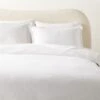 Valencea Organic Cotton Ribbed White Duvet Cover And Pillow Shams 1 Valencea Organic Cotton Ribbed White Duvet Cover And Pillow Shams -Home Store ValenceaRdOgCWhtFQDvtCvrSHS23