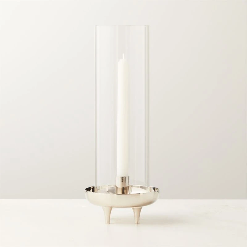 Vetro Polished Stainless Steel And Glass Hurricane Candle Holder 3 Vetro Polished Stainless Steel And Glass Hurricane Candle Holder