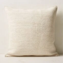 Vintage Natural Hemp Throw Pillow With Down-Alternative Insert 23'' 10 Vintage Natural Hemp Throw Pillow With Down-Alternative Insert 23'' -Home Store VintageHmpSolidPllw23x23AV3SHS23