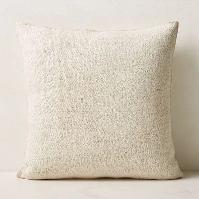 Vintage Natural Hemp Throw Pillow With Down-Alternative Insert 23'' 6 Vintage Natural Hemp Throw Pillow With Down-Alternative Insert 23'' - Image 4