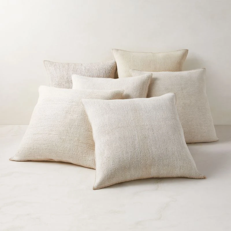 Vintage Natural Hemp Throw Pillow With Down-Alternative Insert 23'' 8 Vintage Natural Hemp Throw Pillow With Down-Alternative Insert 23'' - Image 6