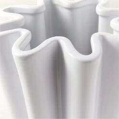 Vix Fluted White Ceramic Vase 7 Vix Fluted White Ceramic Vase -Home Store VixFlutedWhiteVaseAVSHF22