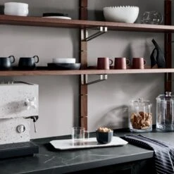 Snack Medium Glass Canister 11 Snack Medium Glass Canister -Home Store WalnutModularShelfSystemAG21 1x1