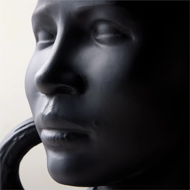 Weaver Bird Black Fiber Clay Bust 4 Weaver Bird Black Fiber Clay Bust - Image 2