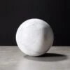 White Marble Sphere Object -Home Store WhiteMarbleSphere4inSHS18